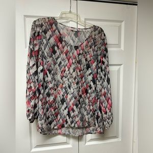 Gray and pink shirt